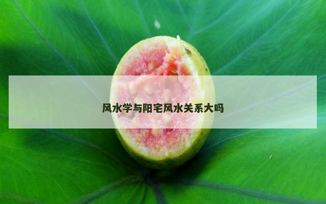 风水学与阳宅风水关系大吗