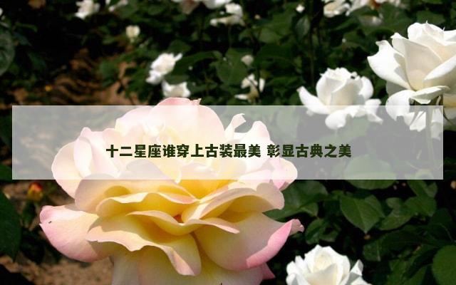 十二星座谁穿上古装最美 彰显古典之美
