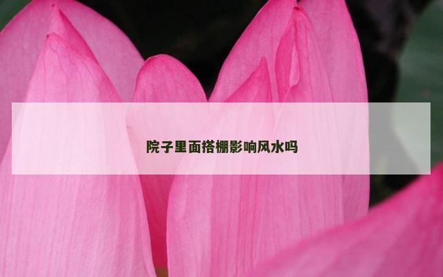 院子里面搭棚影响风水吗