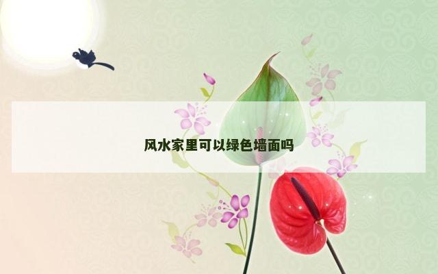 风水家里可以绿色墙面吗