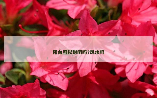 阳台可以封闭吗?风水吗
