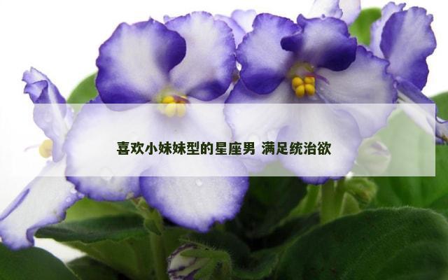 喜欢小妹妹型的星座男 满足统治欲