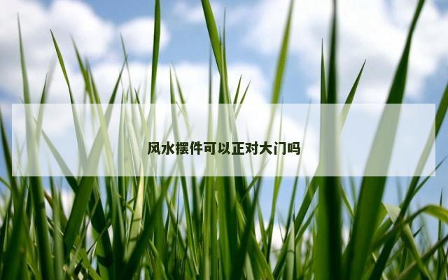 风水摆件可以正对大门吗