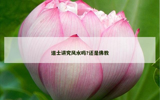 道士讲究风水吗?还是佛教