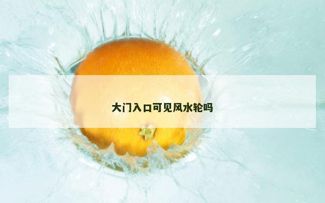 大门入口可见风水轮吗