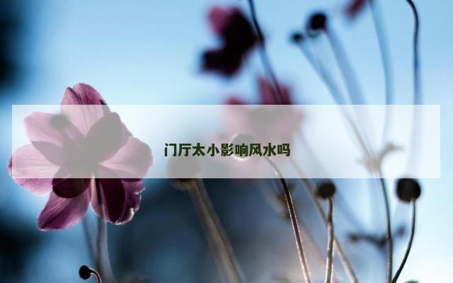 门厅太小影响风水吗