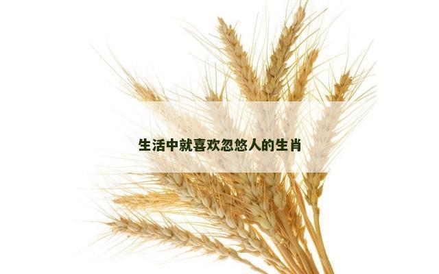 生活中就喜欢忽悠人的生肖