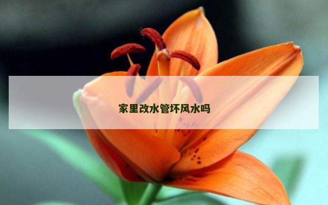家里改水管坏风水吗