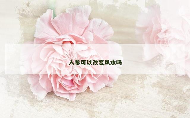 人参可以改变风水吗