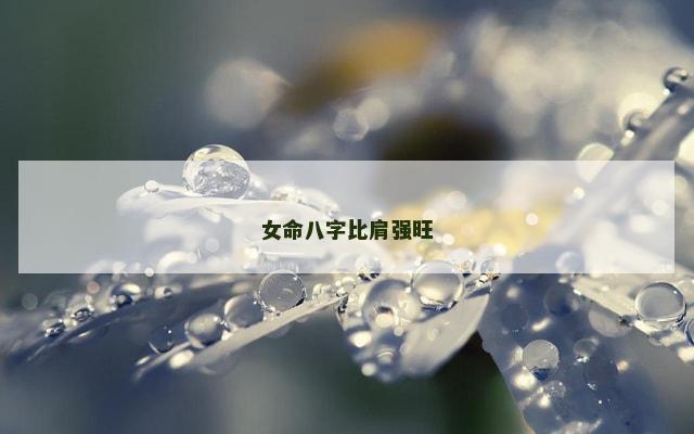 女命八字比肩强旺