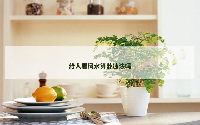 给人看风水算卦违法吗