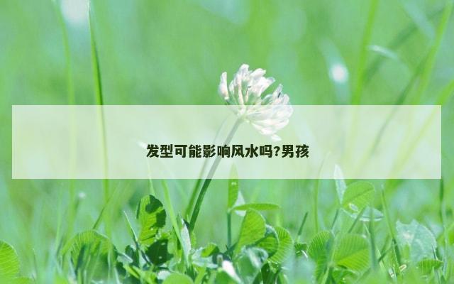发型可能影响风水吗?男孩