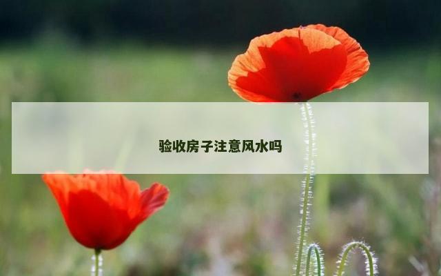 验收房子注意风水吗