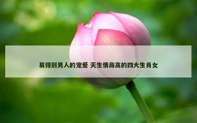 易得到男人的宠爱 天生情商高的四大生肖女