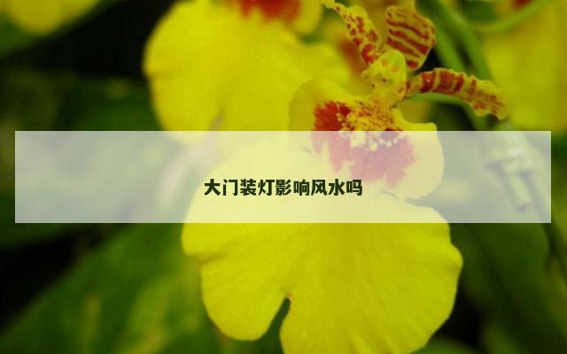 大门装灯影响风水吗