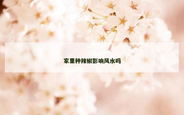 家里种辣椒影响风水吗