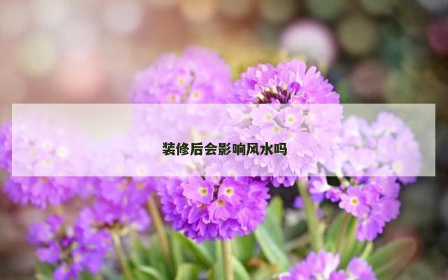 装修后会影响风水吗