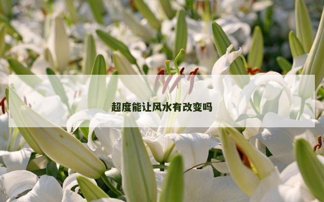 超度能让风水有改变吗