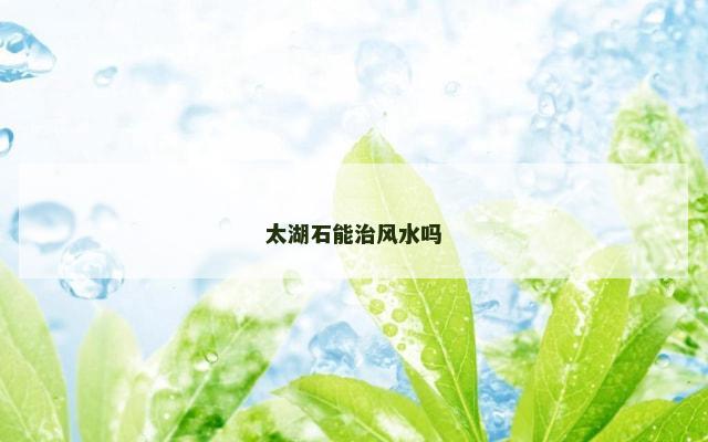 太湖石能治风水吗