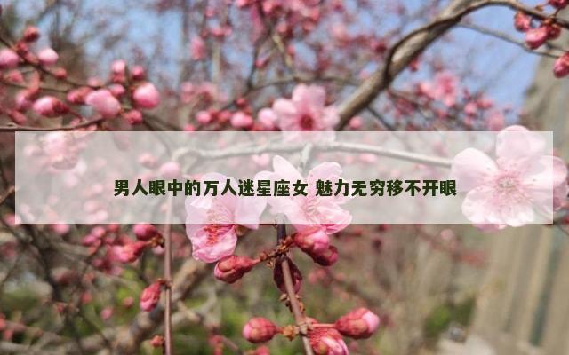 男人眼中的万人迷星座女 魅力无穷移不开眼