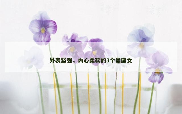 外表坚强，内心柔软的3个星座女