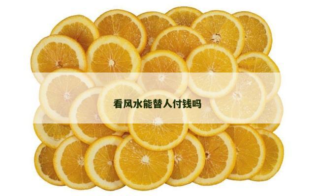 看风水能替人付钱吗