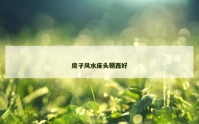 房子风水床头朝西好