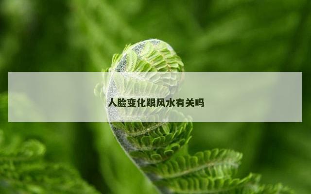 人脸变化跟风水有关吗