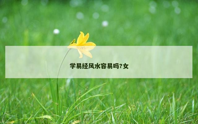 学易经风水容易吗?女