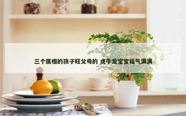 三个属相的孩子旺父母的 虎牛龙宝宝福气满满