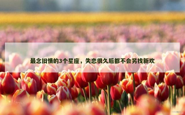 最念旧情的3个星座，失恋很久后都不会另找新欢