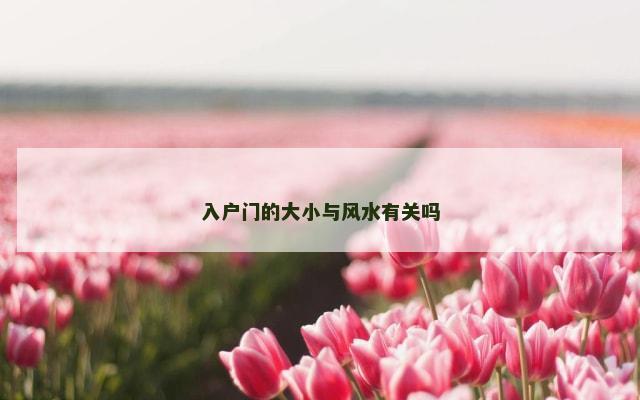 入户门的大小与风水有关吗