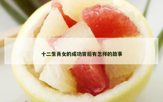 十二生肖女的成功背后有怎样的故事