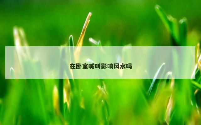 在卧室喊叫影响风水吗