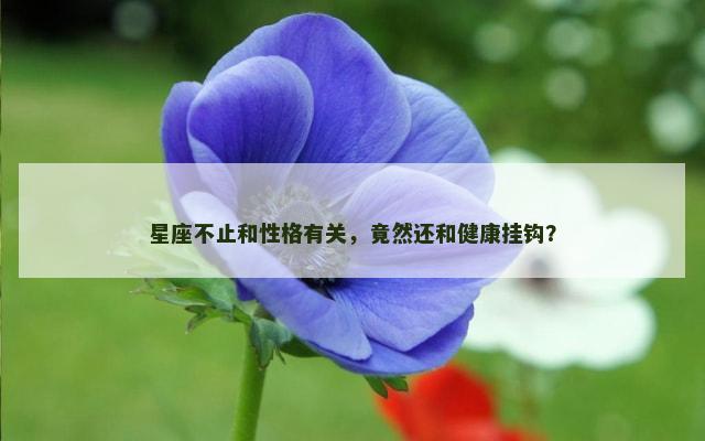 星座不止和性格有关，竟然还和健康挂钩？