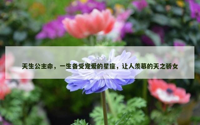 天生公主命，一生备受宠爱的星座，让人羡慕的天之骄女