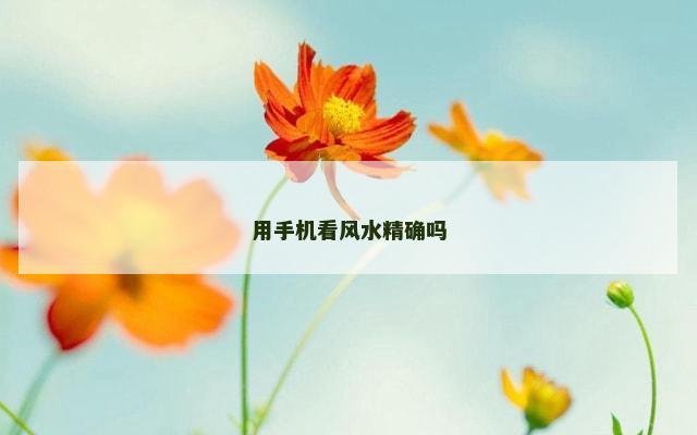 用手机看风水精确吗