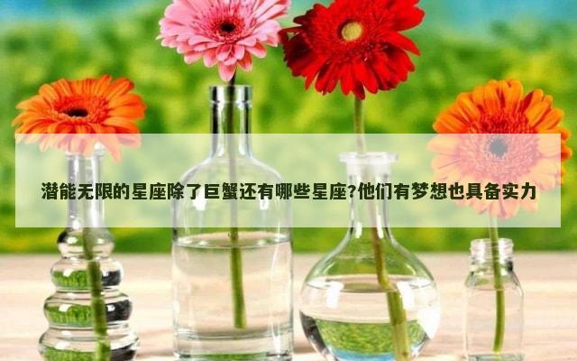 潜能无限的星座除了巨蟹还有哪些星座?他们有梦想也具备实力