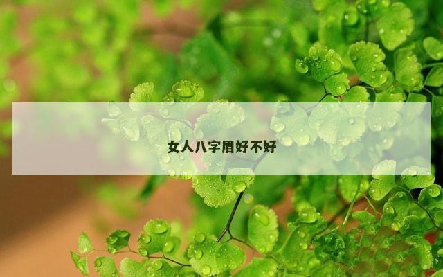 女人八字眉好不好