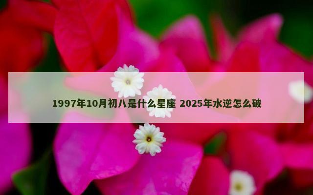 1997年10月初八是什么星座 2025年水逆怎么破