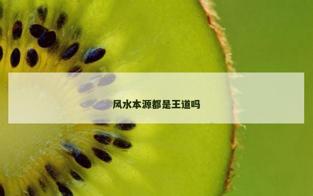 风水本源都是王道吗