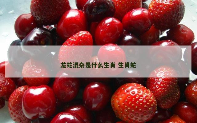 龙蛇混杂是什么生肖 生肖蛇