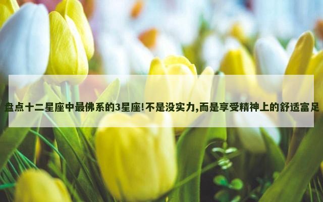 盘点十二星座中最佛系的3星座!不是没实力,而是享受精神上的舒适富足