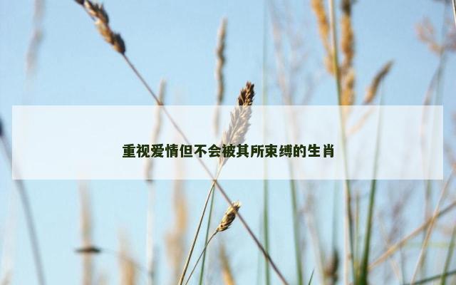 重视爱情但不会被其所束缚的生肖