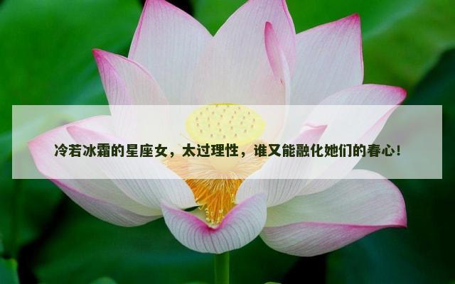冷若冰霜的星座女，太过理性，谁又能融化她们的春心！