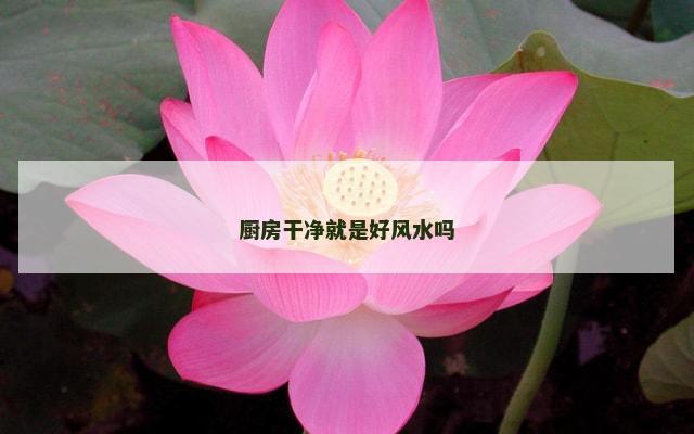 厨房干净就是好风水吗