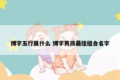 博字五行属什么 博字男孩最佳组合名字