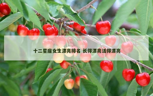 十二星座女生漂亮排名 长得漂亮活得漂亮