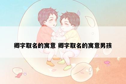 卿字取名的寓意 卿字取名的寓意男孩