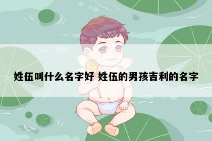 姓伍叫什么名字好 姓伍的男孩吉利的名字